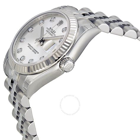lady datejust 31 silver diamond
